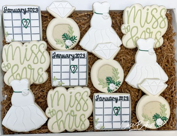 Bridal Shower Themed sugar cookies - 1 Dozen