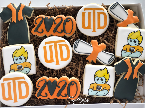 UTD Graduation sugar cookies - 1 Dozen