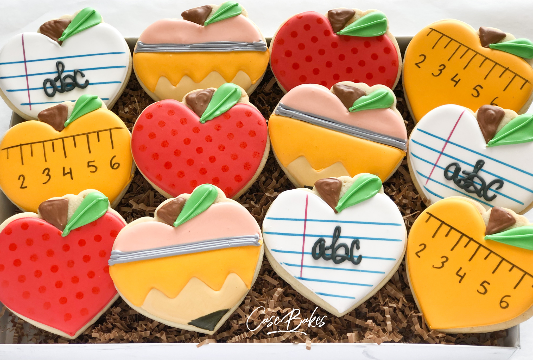 Teacher themed Sugar cookies - 1 Dozen – casebakes cookies