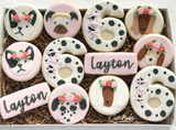 Girly Dog Birthday Sugar Cookies - 1 Dozen