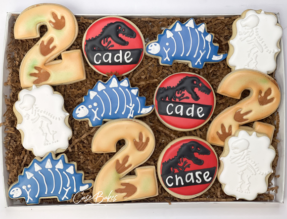 Dinosaur Birthday Sugar Cookies - 1 Dozen
