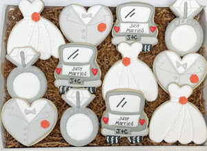 Wedding themed sugar cookies - 1 dozen