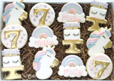Unicorn birthday Sugar cookies - 1 Dozen