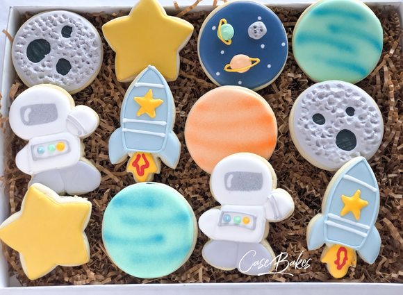 Space themed sugar cookies - 1 Dozen
