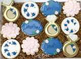 Floral Initial Bridal Shower sugar cookies - 1 dozen