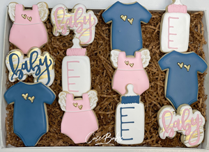 Gender Reveal baby shower Sugar Cookies - 1 Dozen