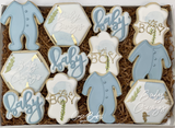 Watercolor ballon baby shower sugar cookies - 1 Dozen