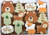 Woodland Baby Shower  Sugar cookies (3) - 1 dozen