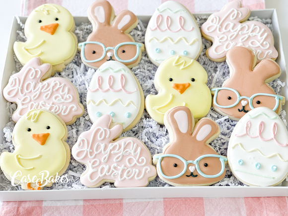 Bunny Glasses sugar Cookies - 1 Dozen