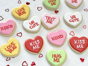 Valentine's Conversation hearts - 1 Dozen